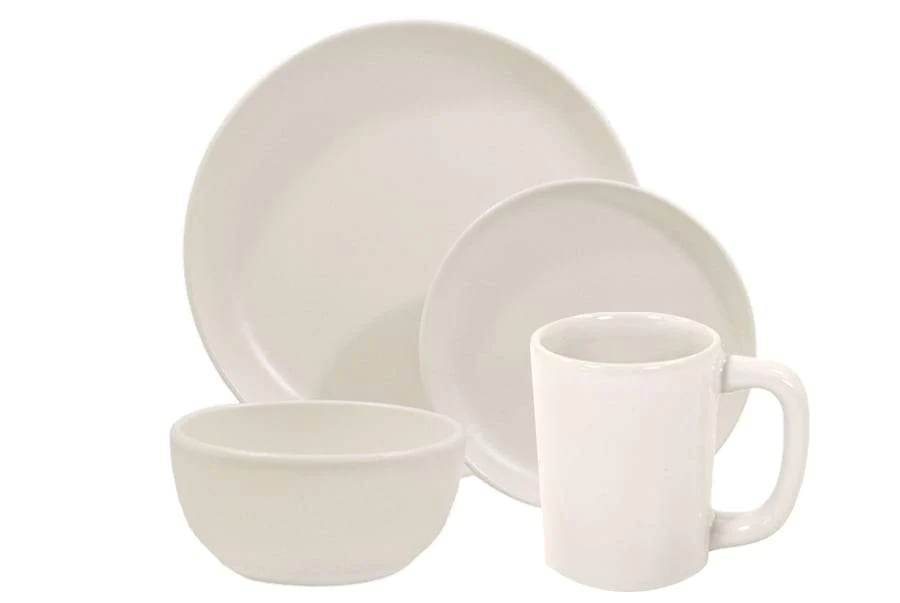 Dinnerware Set - 4 piece -Matte White | Matte White