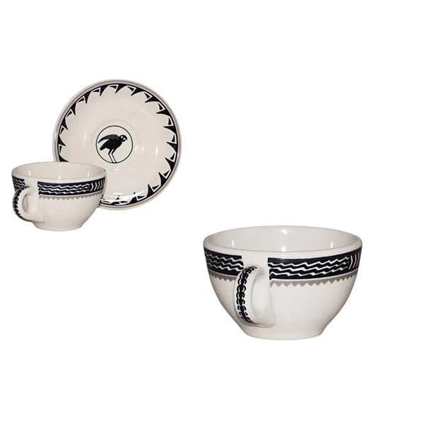 Coffee Cup - Mimbreño White & Black | Mimbreño