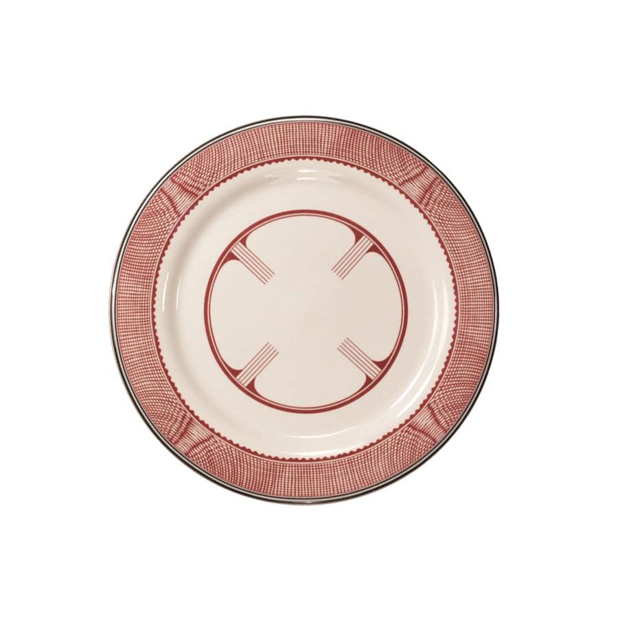 Dinner Plate - Mimbreño Maroon & White | Mimbreño